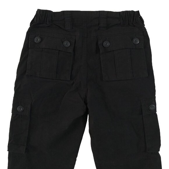 Must Way Cargo Pants Womens Size 4 Black Elastic Waistband Military Pockets - Picture 10 of 15